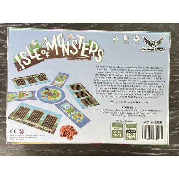 Isle of Monsters Board Game by Joshua DeBonis Mayday Games, New and Sealed - Picture 2 of 6